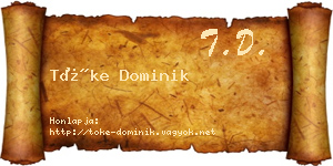 Tőke Dominik névjegykártya